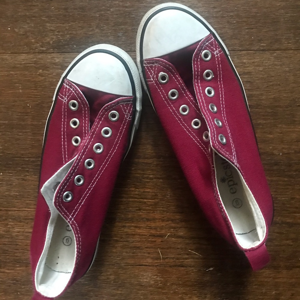 Maroon Converse Sneakers